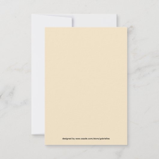  Geïllustreerde Vlinderkunst Flat Note Kaart (Achterkant)