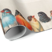  geïllustreerde vogels cadeaupapier (Rol Hoek)