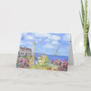 Geïllustreerde Vuurtoren Tuin Verjaardag Op Maat Kaart