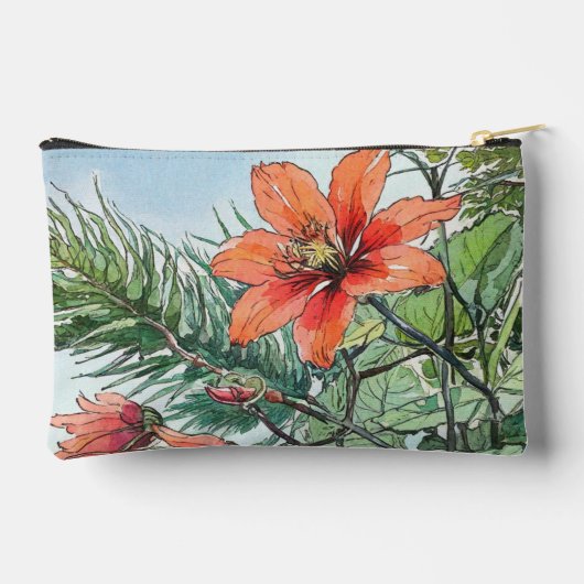 Geïllustreerde Waterverf Botanisch Sinaasappel Blo Etui (Achterkant)