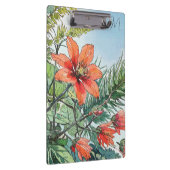 Geïllustreerde Waterverf Botanisch Sinaasappel Blo Klembord (Rechts)