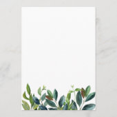 Geïllustreerde Waterverf bruiloft tijdlijn Programmakaart (Achterkant)