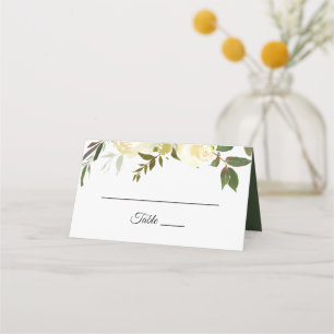 Geïllustreerde Waterverf Floral Wedding Place Card Plaatskaartje