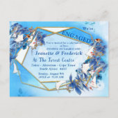 Geïllustreerde waterverf maanbloem verlovingskaart uitnodiging briefkaart (Voorkant)