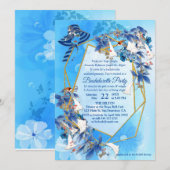 Geïllustreerde Waterverf Moon-flower Bachelorette Kaart (Voorkant / Achterkant)