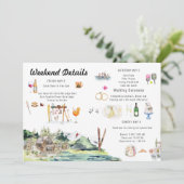 Geïllustreerde Wedding Map Uitnodiging (Staand voorkant)