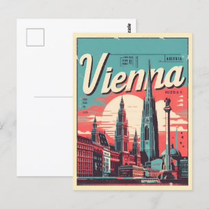 Geïllustreerde Wenen stad Oostenrijk geschenken Briefkaart