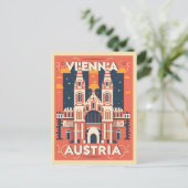 Geïllustreerde Wenen stad Oostenrijk geschenken Briefkaart (Staand voorkant)
