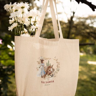 Geïllustreerde Western Bruidsmeisje Tote Bag