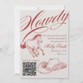 Geïllustreerde Westerne Rode Bachelorette Route Kaart (Voorkant)