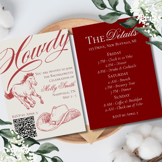 Geïllustreerde Westerne Rode Bachelorette Route Kaart