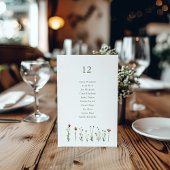 Geïllustreerde Wilde Bloemen Zitgrafiek Kaart