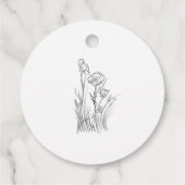 Geïllustreerde Wildflowers bruiloft uitnodigingen Bedankjes Labels (Achterkant)