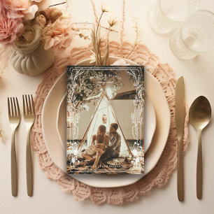 Geïllustreerde woestijncactus foto save the date