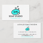 geïllustreerde zeep visitekaartje (Voorkant / Achterkant)