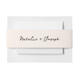 Geïllustreerde zwarte handgeschreven retro leuke b uitnodigingen wikkel