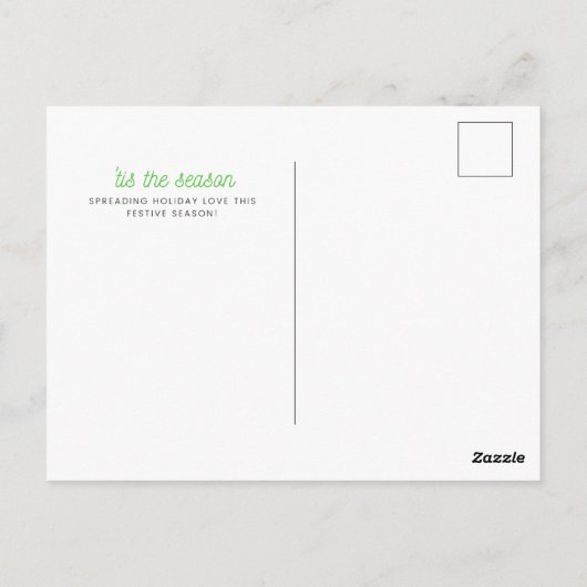 Geïllustreerde Zwarte Kinderen Winter Wenskaart Briefkaart (Achterkant)