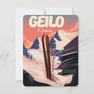 Geilo Noorwegen mooi skiposter.
