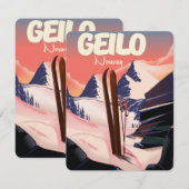 Geilo Noorwegen mooie ski-poster. (Voorkant / Achterkant)