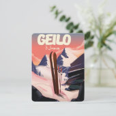 Geilo Noorwegen mooie ski-poster. (Staand voorkant)