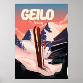Geilo Noorwegen mooie ski-poster. Poster (Voorkant)