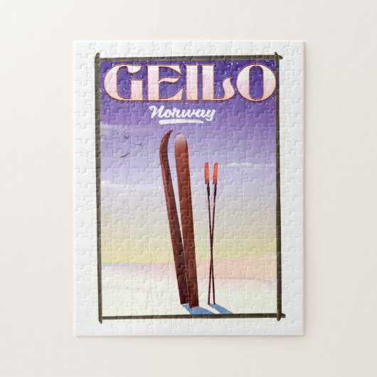 Geilo, Noorwegen ski reisposter Legpuzzel (Verticaal)