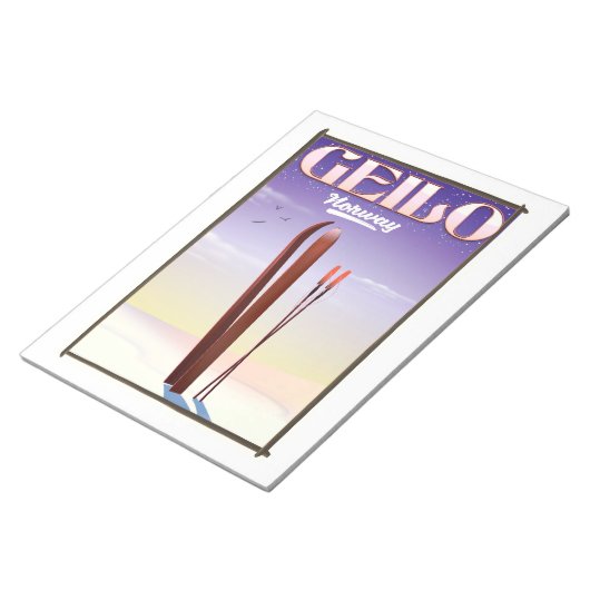 Geilo, Noorwegen ski reisposter Notitieblok (Schuin)