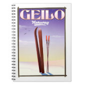 Geilo, Noorwegen ski reisposter Notitieboek (Voorkant)