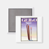 Geilo, Noorwegen skiposter Magneet (Voorkant / Achterkant)