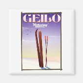 Geilo, Noorwegen skiposter Magneet (Voorkant)