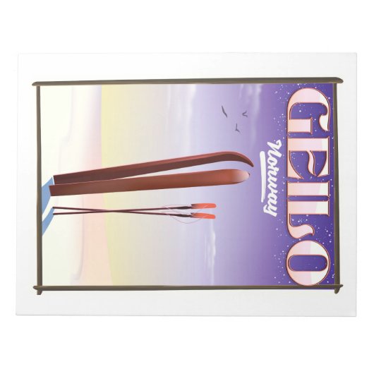 Geilo, Noorwegen skiposter Notitieblok (Voorkant)