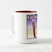 Geilo, Noorwegen skiposter Tweekleurige Koffiemok (Voorkant links)