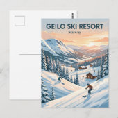 Geilo Ski Resort Noorwegen Briefkaart (Voorkant / Achterkant)