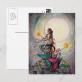 Geimini Zeemeerminnen Ansichtkaart Fantasie Kunst Briefkaart (Voorkant / Achterkant)