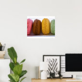Geïmporteerde gourmet Franse macarons Poster (Thuiskantoor)
