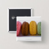Geïmporteerde gourmet Franse macarons Vierkante Button 5,1 Cm (Voorkant /achterkant)