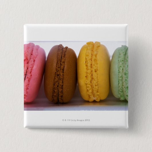 Geïmporteerde gourmet Franse macarons Vierkante Button 5,1 Cm (Voorkant)
