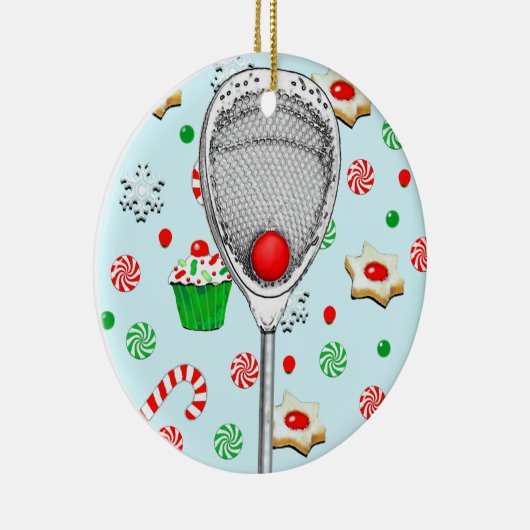 geïndividualiseerde lacrosse goalie collectibel keramisch ornament (Rechts)