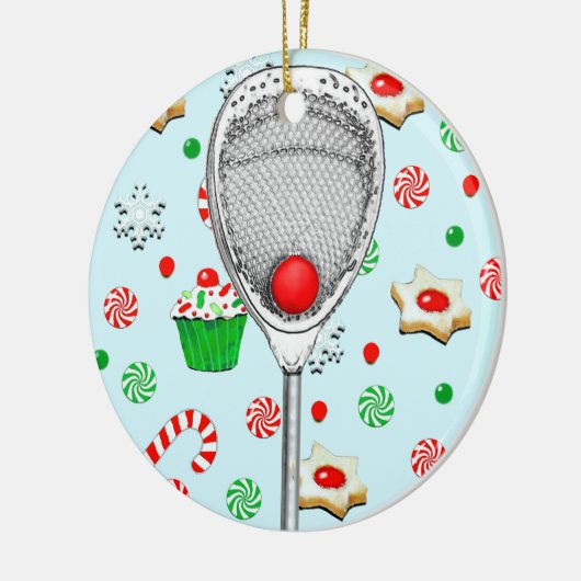 geïndividualiseerde lacrosse goalie collectibel keramisch ornament (Links)