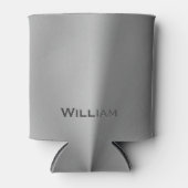 Geïndividualiseerde naam van geborsteld metaal blikjeskoeler (Voorkant)