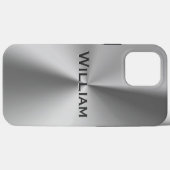 Geïndividualiseerde naam van geborsteld metaal Case-Mate iPhone case (Achterkant (horizontaal))