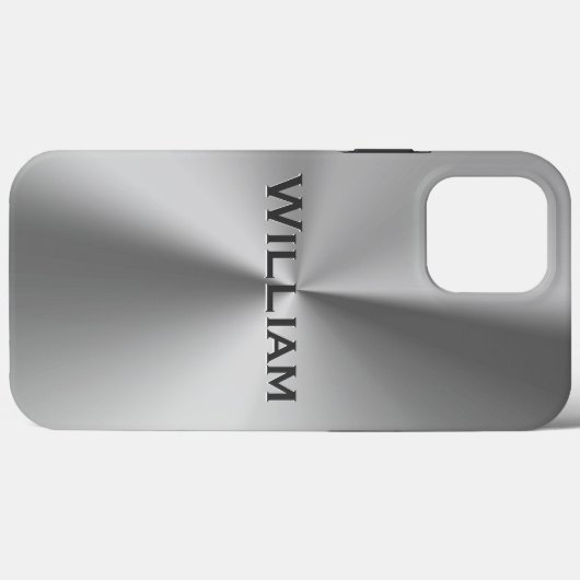 Geïndividualiseerde naam van geborsteld metaal Case-Mate iPhone case (Achterkant (horizontaal))