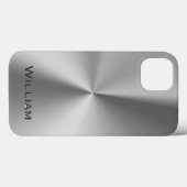 Geïndividualiseerde naam van geborsteld metaal Case-Mate iPhone case (Achterkant (horizontaal))