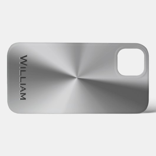Geïndividualiseerde naam van geborsteld metaal Case-Mate iPhone case (Achterkant (horizontaal))