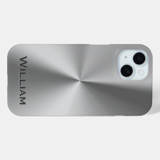 Geïndividualiseerde naam van geborsteld metaal Case-Mate iPhone case (Achterkant (horizontaal))