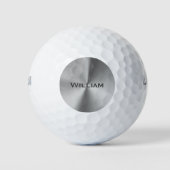 Geïndividualiseerde naam van geborsteld metaal golfballen (Voorkant)