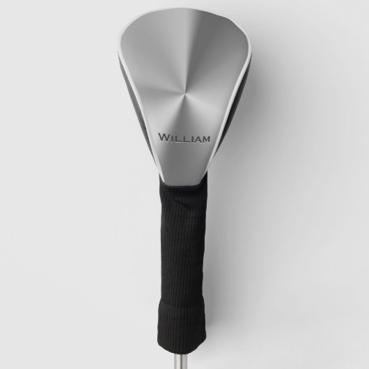 Geïndividualiseerde naam van geborsteld metaal golfheadcover (Voorkant)