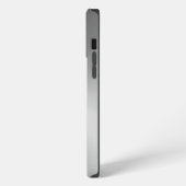 Geïndividualiseerde naam van geborsteld metaal iPhone hoesje (Linkerkant)