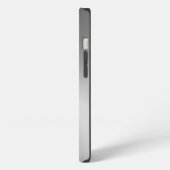 Geïndividualiseerde naam van geborsteld metaal iPhone hoesje (Linkerkant)