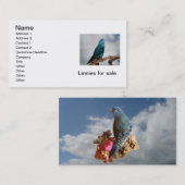 Geïneerd Visitekaartje van Parkiet (Voorkant / Achterkant)